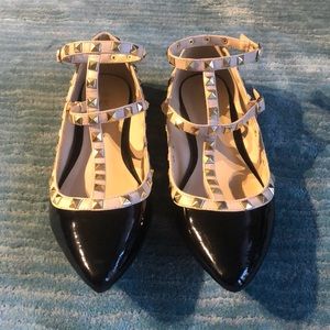 Studded strappy flats